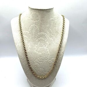 Gold Chain - Marked ’KOREA’ Gold Tone 24” Vintage Spring Ring closure